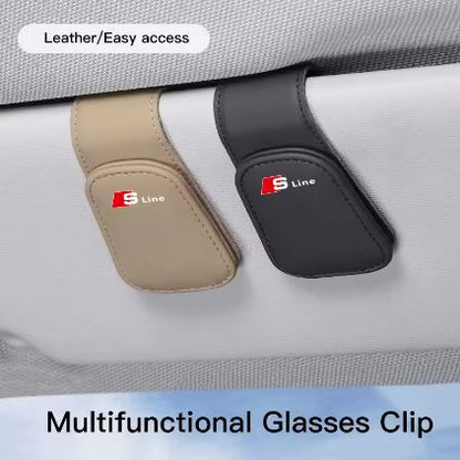 Car Sun Visor Glasses Clip for Audi S-line Vehicles - Electromann SA