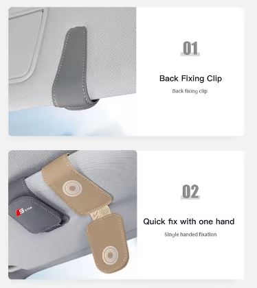 Car Sun Visor Glasses Clip for Audi S-line Vehicles - Electromann SA