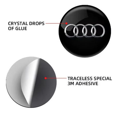 1PCS Car Door Lock Keyhole Protection Gel Stickers for Audi Vehicles - Electromann SA