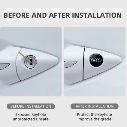 1PCS Car Door Lock Keyhole Protection Gel Stickers for Audi Vehicles - Electromann SA