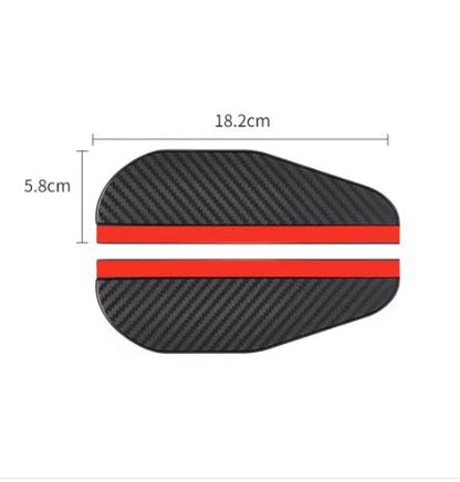Carbon Fiber Look Car Rear View Mirror Rain Covers for Audi S-line Vehicles - Electromann SA