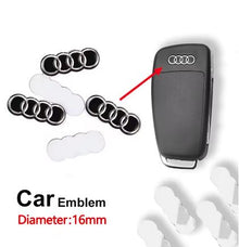 1Pcs Car Remote Key Sticker Aluminum Emblem for Audi Vehicles - Electromann SA