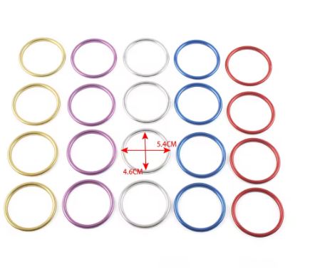 4Pcs Set Car Center Console Air-Condition Vents Outlet Inner Ring Cover Trim Decoration for Audi Vehicles - Electromann SA