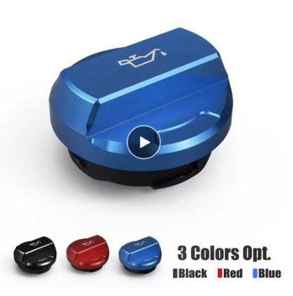 BEVINSEE Aluminum Engine Oil Filler Cap for Audi/VW Vehicles Blue - Electromann SA