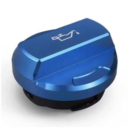 BEVINSEE Aluminum Engine Oil Filler Cap for Audi/VW Vehicles Blue - Electromann SA