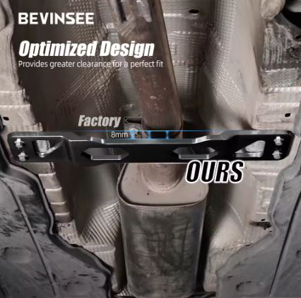 BEVINSEE Centre Tunnel Brace for VW MQB FWD Models Only, Seat Leon 5F, Golf 7 Golf 8 - Electromann SA
