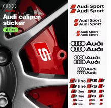 6 Pack Brake Caliper Stickers Decal for Audi S-line - Electromann SA