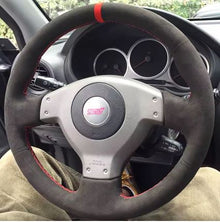 Subaru Impreza WRX STI 9 Hand-Stitch Full Coverage Red Mark Suede Steering Wheel Cover - Electromann SA