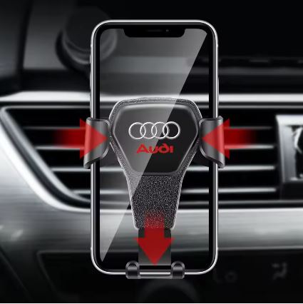 Car Mobile Phone Holder - Gravity Sensing and Auto Grip Bracket for Audi Vehicles - Electromann SA