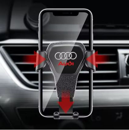 Car Mobile Phone Holder - Gravity Sensing and Auto Grip Bracket for Audi Vehicles - Electromann SA