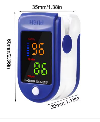 LK87 Portable Fingertip Oximeter - Pulse - Blood Oxygen Saturation Monitor with Lcd Monitor - Electromann SA