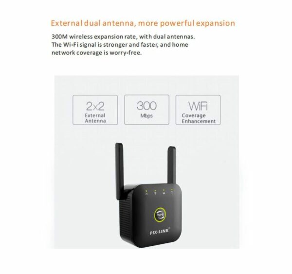 XF0783 Pix-Link 2.4ghz Wifi Repeater - Electromann SA