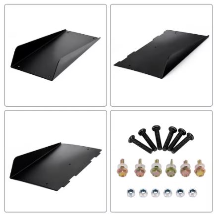 Hypertune - Universal Rear Bumper 4 Shark Fins Diffuser/Spoiler in Black ABS - Electromann SA