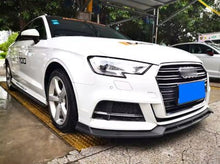 4Pc Front Bumper Splitter for Audi A3/S3 2017 to 2019 - Carbon Black Look (10007324) - Electromann SA
