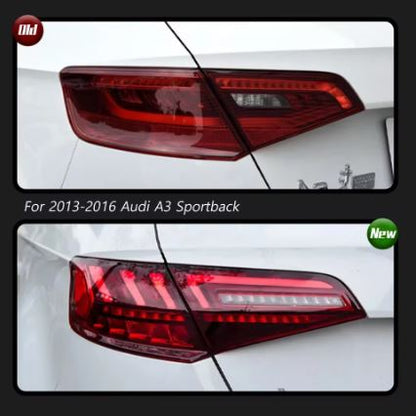 LED Tail lights for Audi A3 2013-2016 with Dynamic Turn Signals - Electromann SA