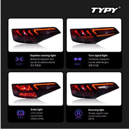 LED Tail lights for Audi A3 2013-2016 with Dynamic Turn Signals - Electromann SA
