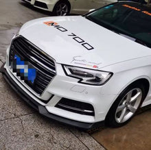 3Pc Carbon Fiber Printing Front Bumper Lip Spoiler for Audi A3/S3 8V Facelifted 2016 - 2019 (10007326) - Electromann SA