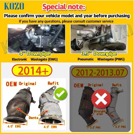 Catless Performance Exhaust Downpipe for BMW N55 M2 F87 3.0T EWG 2014-2019 - Electromann SA