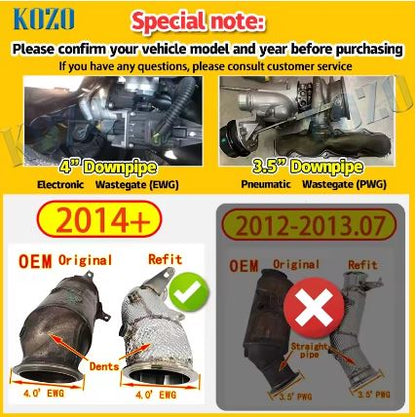 Catless Performance Exhaust Downpipe for BMW N55 M2 F87 3.0T EWG 2014-2019 - Electromann SA