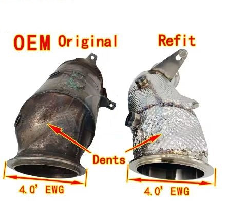 Catless Performance Exhaust Downpipe for BMW N55 M2 F87 3.0T EWG 2014-2019 - Electromann SA