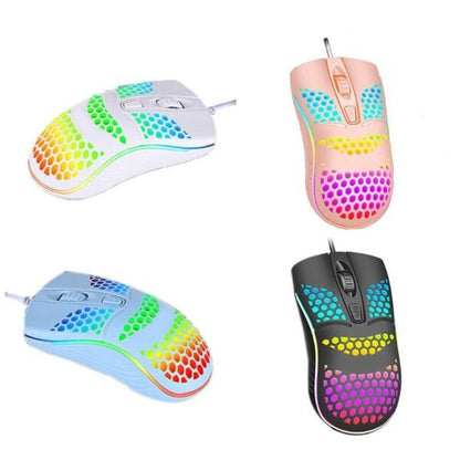 Aerbes AB-D366 USB RGB Glow Gaming Mouse - Electromann SA