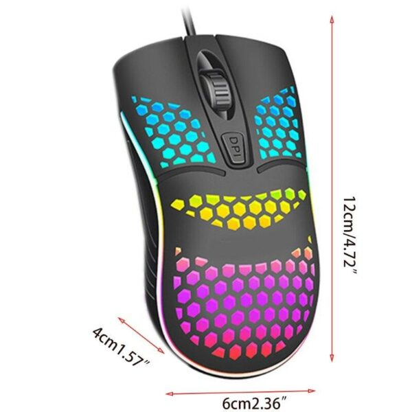 Aerbes AB-D366 USB RGB Glow Gaming Mouse - Electromann SA