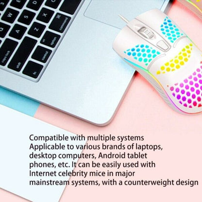 Aerbes AB-D366 USB RGB Glow Gaming Mouse - Electromann SA