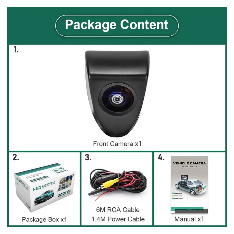 CCD AHD 1080P Front View Camera For Toyota Vehicles - Electromann SA