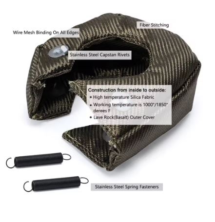 Turbo Charger Heat Shield Protection Blanket for T25/28 GT25 GT28 GT30 Turbo Chargers - Electromann SA