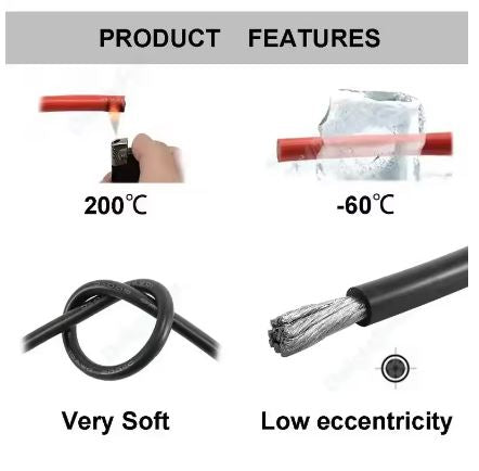 Heat Resistant Silicone Wire 10 Gauge Flexible Silicone Electric Cable for Car Auto Solar Panel Inverter Battery - Electromann SA