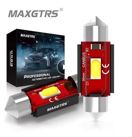 MAXGTRS Super Bright 31mm Festoon Warm White Canbus Led Bulb for Car Interior Interior Lighting - Electromann SA