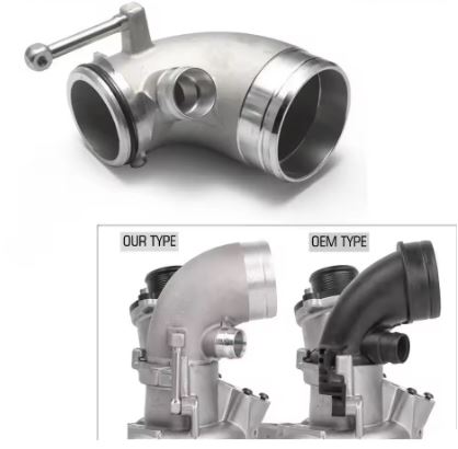 High Velocity Inlet Turbo Elbow Pipe for Golf Mk7 GTI R Audi S3 A3 TT 1.8T 2.0T - Electromann SA