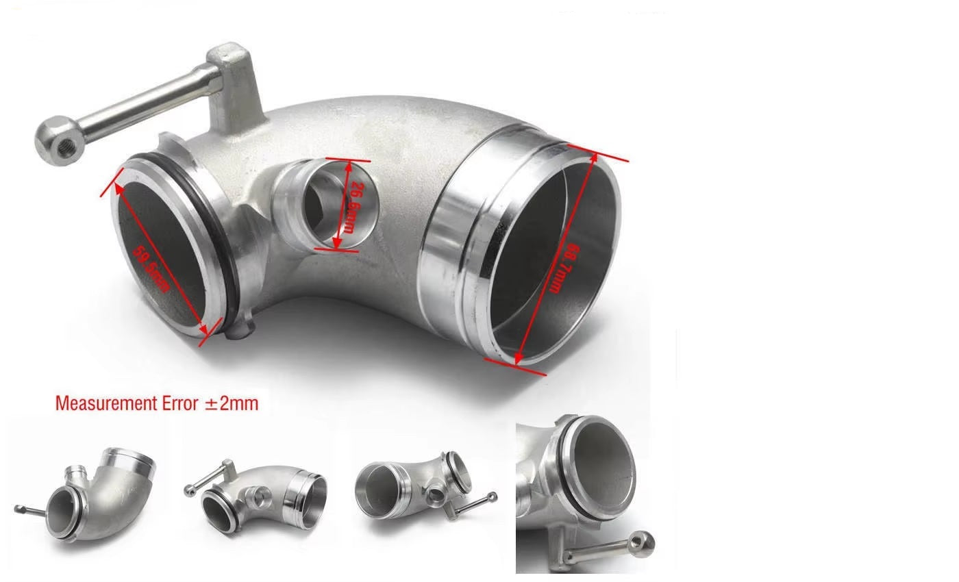 High Velocity Inlet Turbo Elbow Pipe for Golf Mk7 GTI R Audi S3 A3 TT 1.8T 2.0T - Electromann SA
