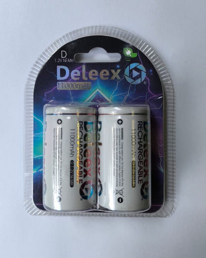 Deleex D R20 1.2v 5000mah Rechargeable Ni-Mh 2pc Battery Pack - Electromann SA