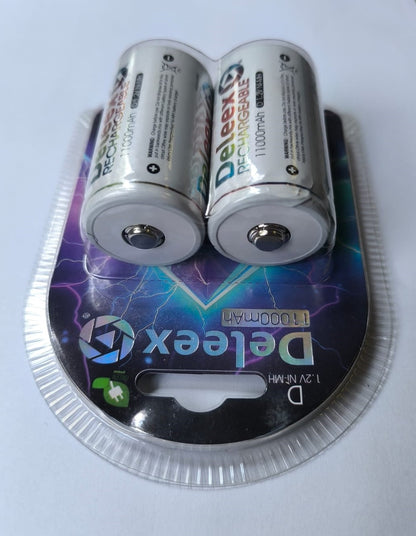 Deleex D R20 1.2v 5000mah Rechargeable Ni-Mh 2pc Battery Pack - Electromann SA