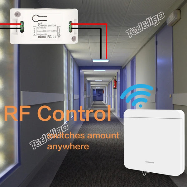 Andowl Q-KG09 Wireless 433mhz 1 Way AC 220v Wall Switch