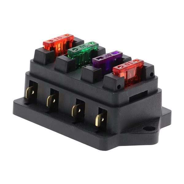 4Way Car Blade Fuse Box with Fuses