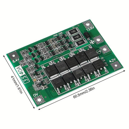 3S/4S 40A/60A Li-ion Lithium Battery Charger Protection Board for 18650  Cells - Electromann SA