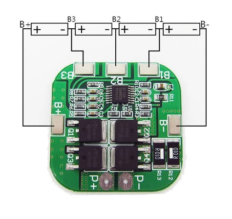 4S 16.8V 20A Peak Li-ion BMS Battery Protection Board