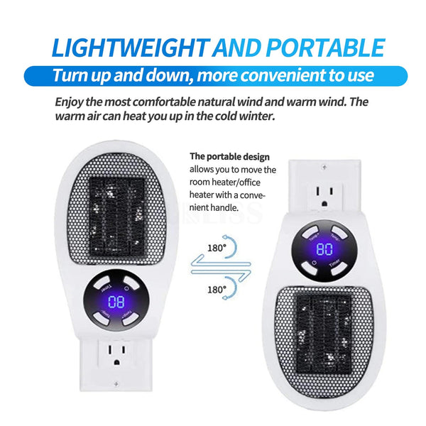 500W Portable Electric Wall Powered Heater