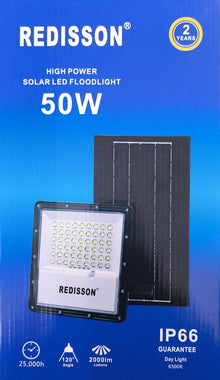 Redisson 50Watt SOLAR Outdoor LED Flood Light – Powerful and Energy-Efficient Lighting for Outdoor Spaces - Electromann SA