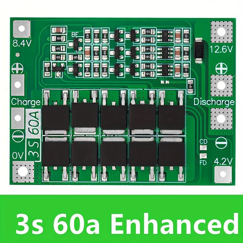 3S/4S 40A/60A Li-ion Lithium Battery Charger Protection Board for 18650  Cells - Electromann SA