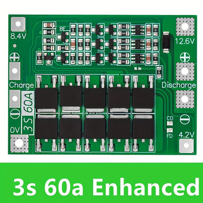 3S/4S 40A/60A Li-ion Lithium Battery Charger Protection Board for 18650  Cells - Electromann SA