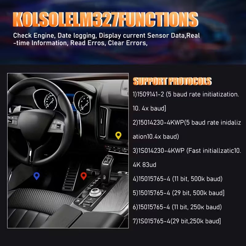 ELM327 Bluetooth OBD2 Vehicle Diagnostic Adapter - Electromann SA