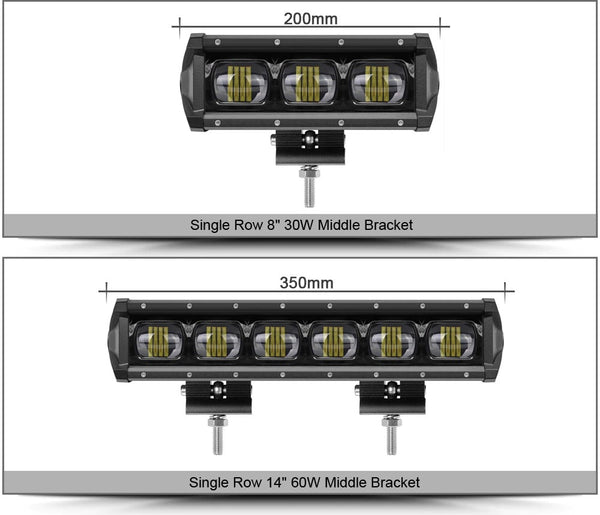 6D Lens 90W 20Inch Single Row Led Bar Light