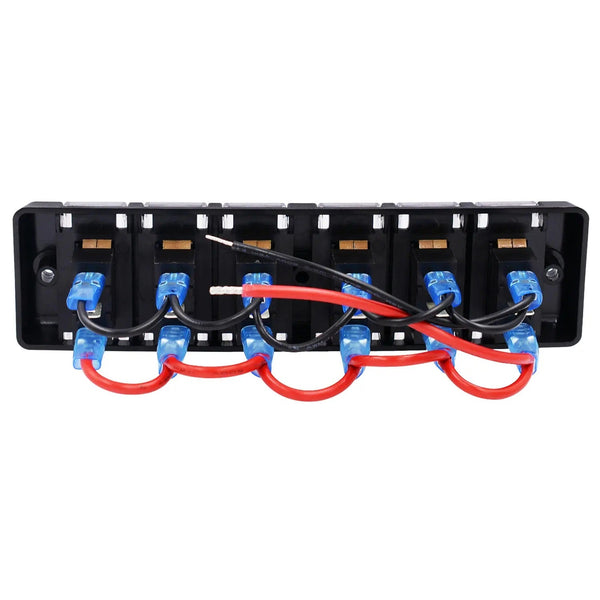 8 Gang DC 12V Splashproof Rocker Circuit Breaker Panel - Durable and Versatile Electrical Panel for Marine and Automotive Applications