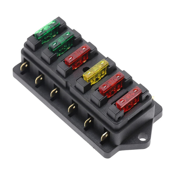 Ibhokisi le-6Way Car Blade Fuse elinamaFuse 