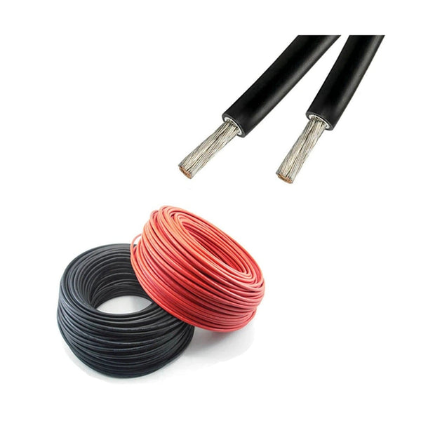 6mm Solar PURE COPPER Flexible Power Wire - BLACK