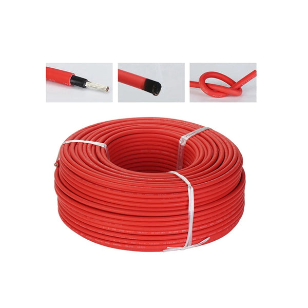 6mm PURE COPPER Solar Flexible Power Wire - RED