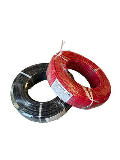 6mm Solar Aluminum Flexible Power Wire - Black - Electromann SA